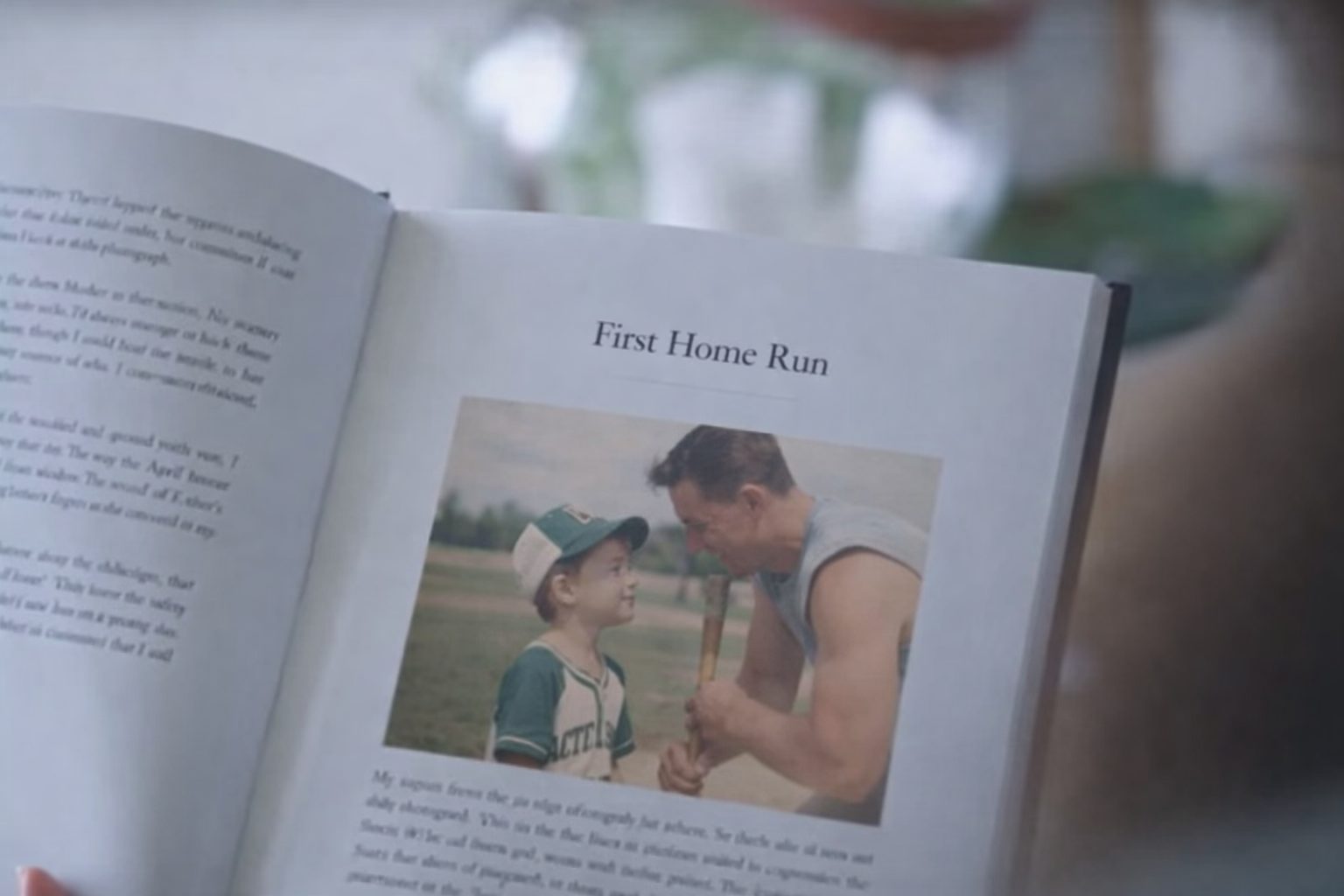 A person recording their life story using the Memories app