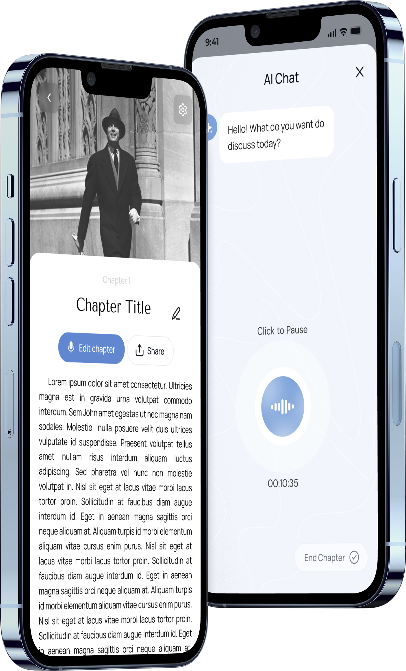 Memories app on iPhones showing chapter view and AI chat